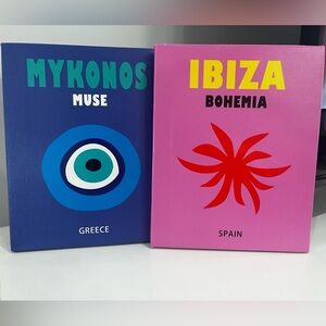 Colorful Mykonos Greece and Ibiza Spain Canvas Art Set